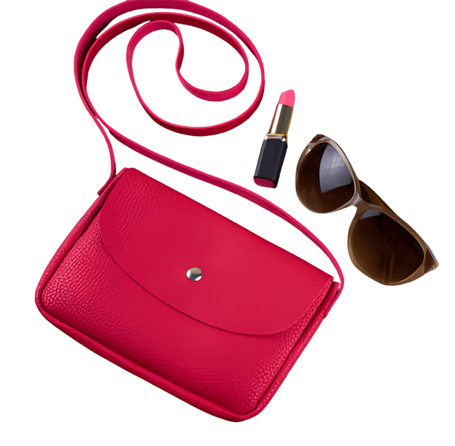 Magenta Leather Crossbody image